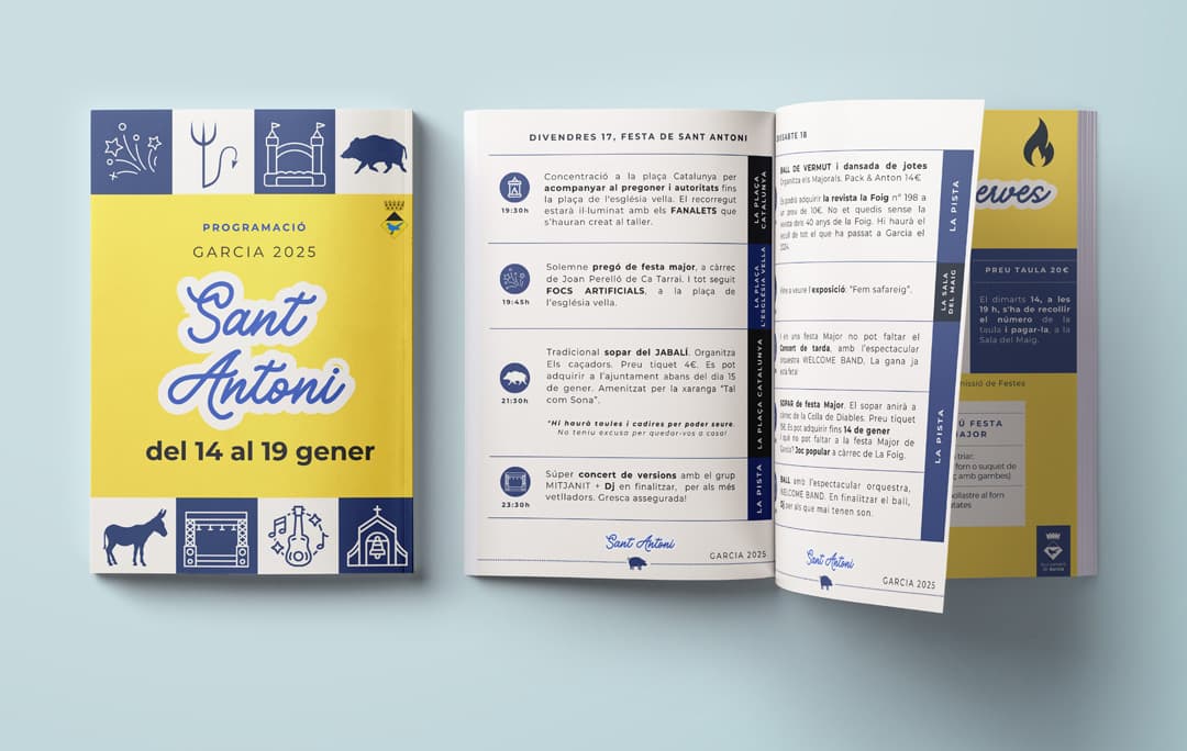 mostra programa de festes sant antoni 2025 garcia tarragona theatticlab